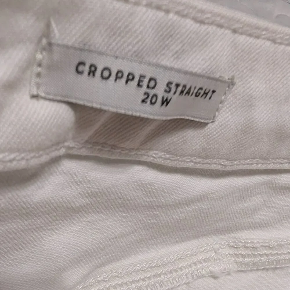 Wonderly White Cropped Straight Jeans 20W Plus Size Stretch Denim Chic Spring - Picture 6 of 6